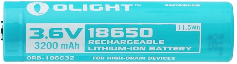 Batteria ricaricabile OLIGHT 18650 3,6 V 3200 mAh azzurro pallido