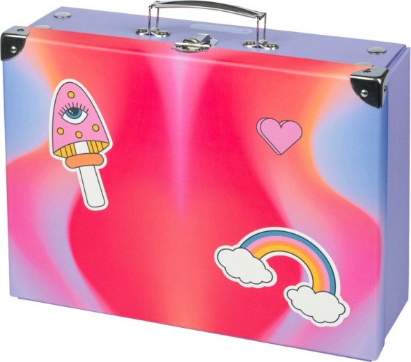 Valigia scolastica pieghevole Arcobaleno rossa