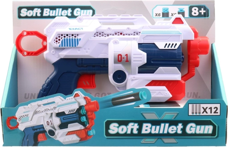 Pistola di plastica con dardi per bambini 28,5 cm