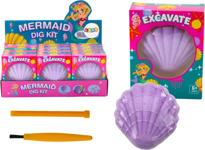 Set archeologico Sirena nella conchiglia Pennello per scalpello