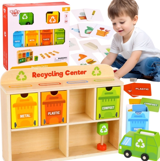 Centro di riciclaggio in legno Tooky Toy