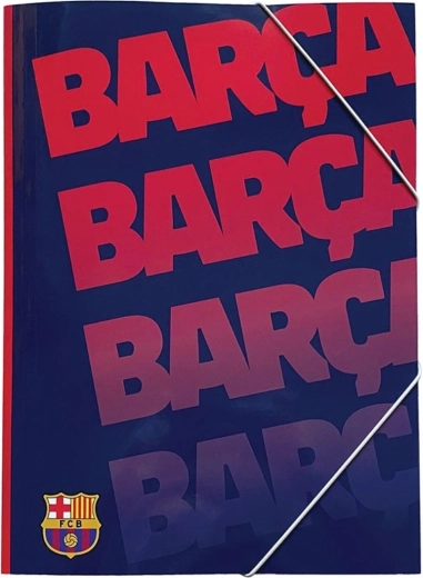 Cartellina per quaderni FC Barcelona A4 con elastico blu scuro