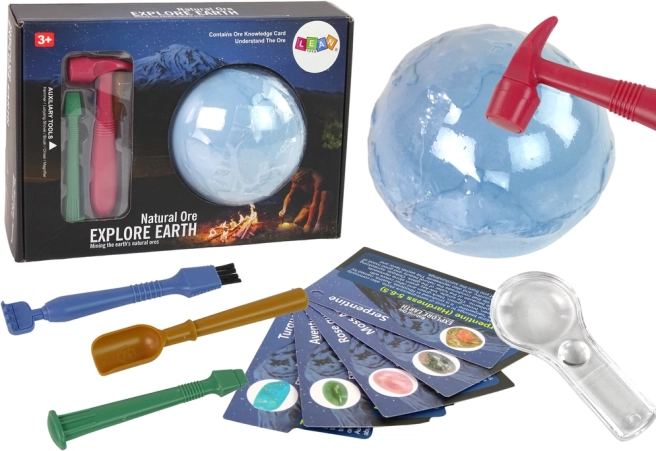 Set archeologico scavi con minerali e carte educative