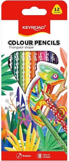 Pastelli KEYROAD triangolari 12 colori