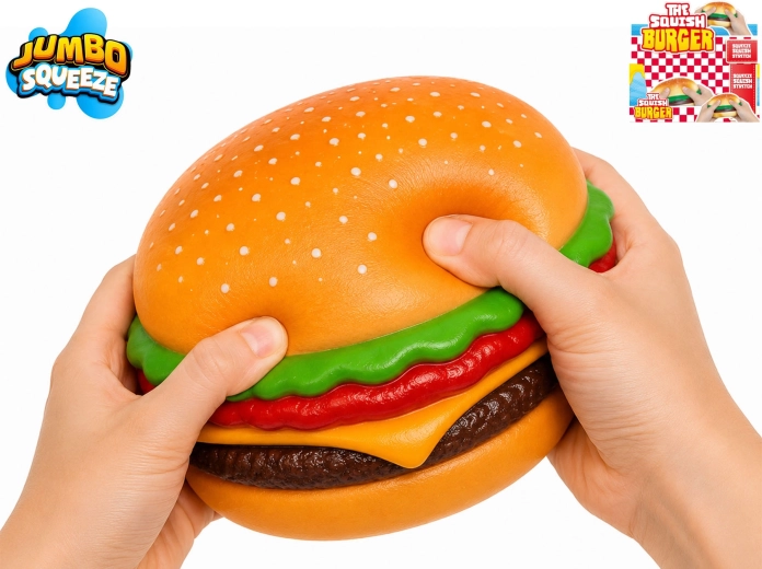 Hamburger jumbo stretch antistress da schiacciare 12 × 12 × 5,5 cm