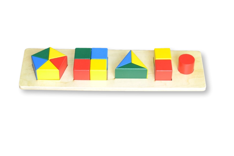 Mattoncini puzzle colorati per bambini – forme diverse (dimensione più piccola)