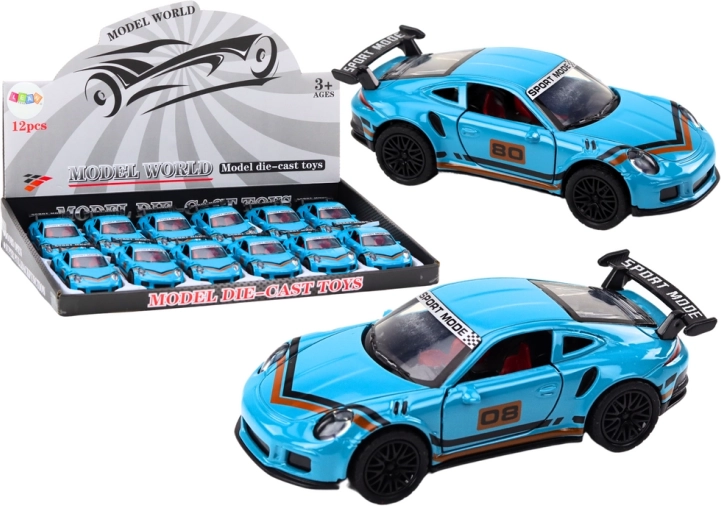Auto sportiva 1:32 Figurina Spoiler blu in metallo