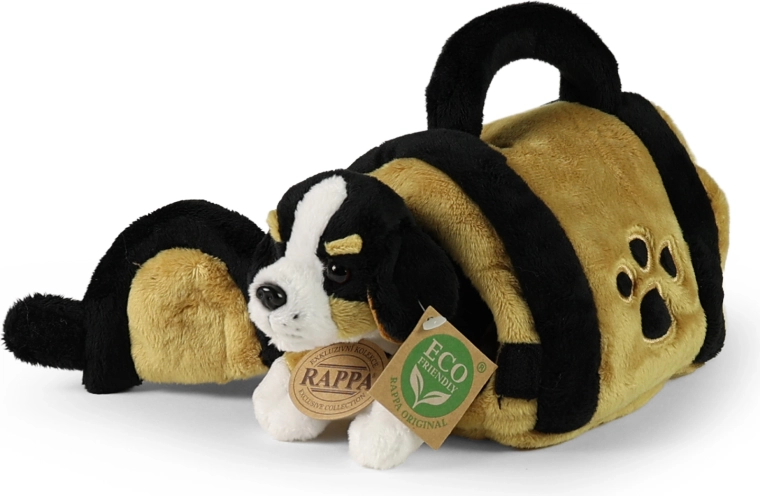 Rappa cane da montagna bernese di peluche in trasportino 15 cm Eco-Friendly