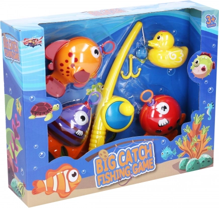 Pesca di pesciolini con paperella