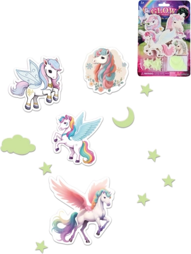 Decorazione da parete luminosa unicorni