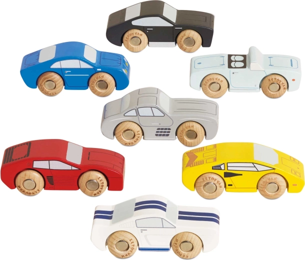 Macchinine sportive in legno Le Toy Van – set da 7 pz