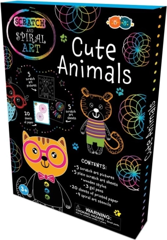 Set di immagini da grattare e a spirale – allegri animaletti