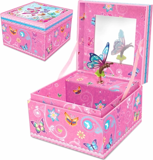 Scatola portagioie musicale a farfalla per bambini