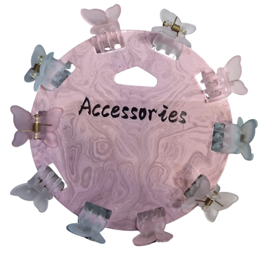 PINK set di mini mollette per capelli a farfalla in colori pastello (10 pz)