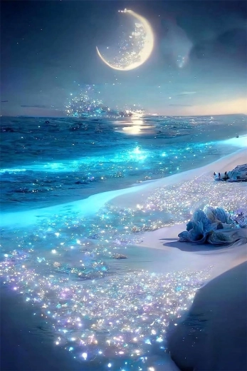 Pittura diamante Bagliore lunare 30×40 cm