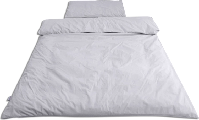 Babymatex biancheria da letto per bambini in bambù impermeabile 2 pezzi, grigio 100 × 135 cm + 40 × 60 cm