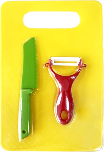Set da cucina per bambini – tagliere, coltello e pelapatate (3 pz)