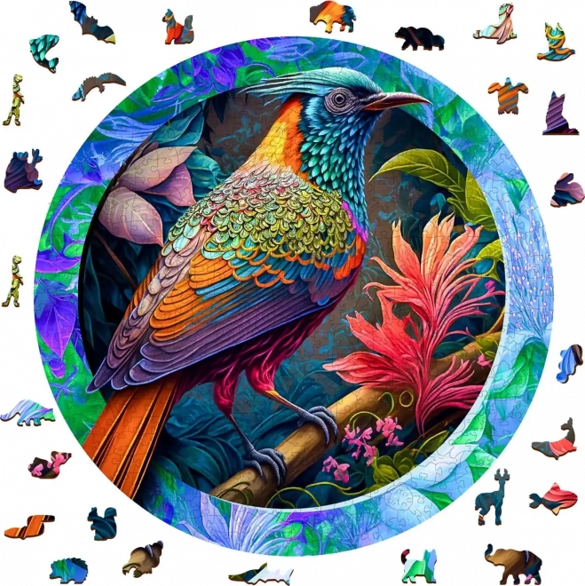 Puzzle uccello colorato in legno con 505 pezzi