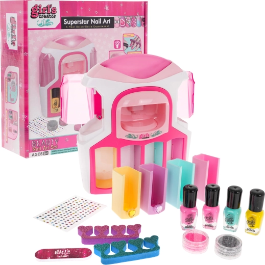 Set per smaltare le unghie per bambini 6+ con asciugatrice interattiva e accessori