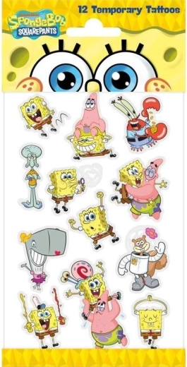 Tatuaggi temporanei SPONGEBOB per bambini