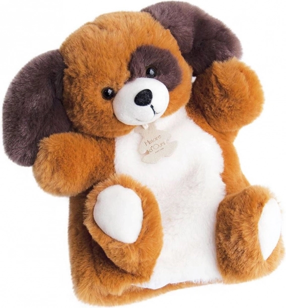 Doudou Histoire d'Ours burattino in peluche cagnolino