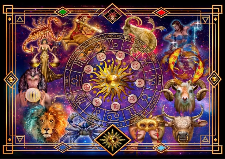 WOODEN CITY Puzzle in legno Zodiaco 2in1, 4000 pezzi