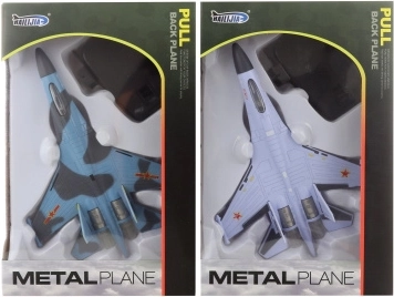 Aereo in metallo a batteria con meccanismo a retrocarica