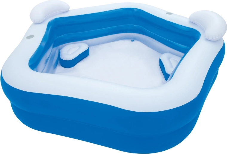 Piscina familiare gonfiabile con schienali e portabicchieri 213 × 206 × 69 cm BESTWAY