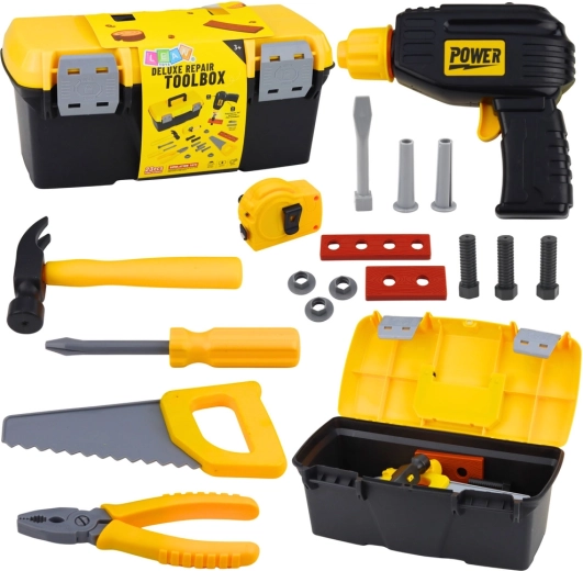 Set di attrezzi per bambini in valigetta con trapano a batteria, 23 pezzi