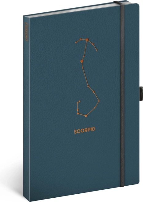 Notes Zodiaco Scorpione, a righe, 13 × 21 cm