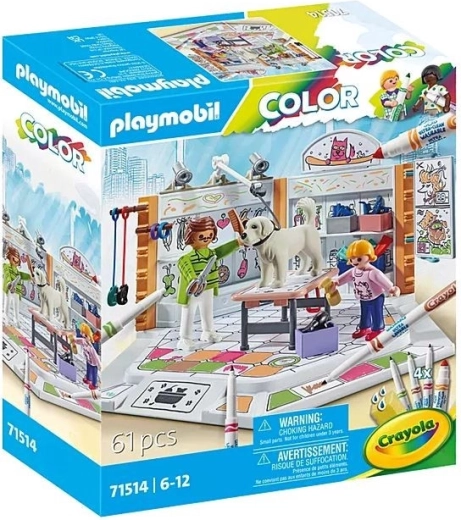 Playmobil Salone per cani con colori Crayola