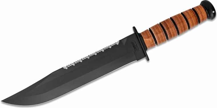 KA-BAR Big Brother – coltello survival 24 cm con manico in cuoio e fodero