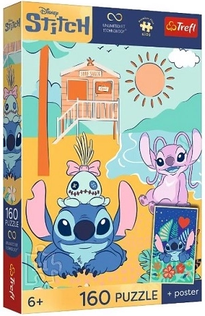 Puzzle Premium Plus Kids Stitch sull’onda 160 pezzi