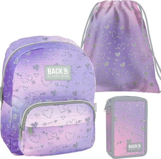 Set scolastico BackUP Twinkle II 3in1 – zaino, astuccio completo e sacca