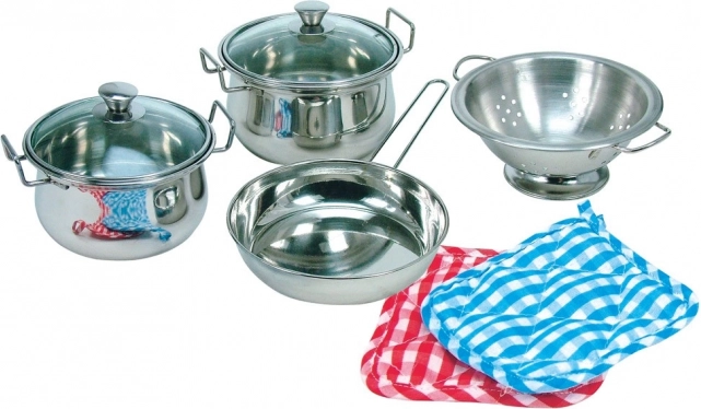 Set di utensili da cucina in acciaio inox per bambini Bino