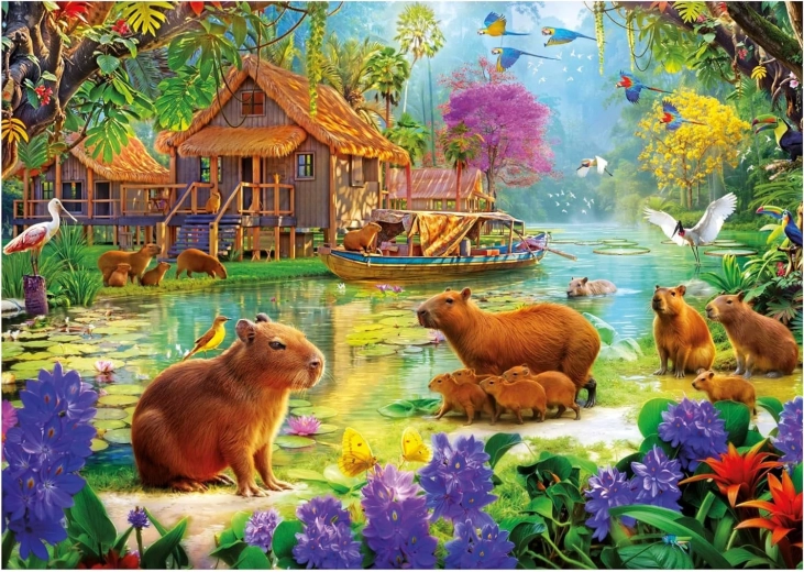 Puzzle Villaggio delle capibara 500 pezzi EDUCA