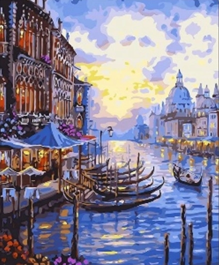 Pittura con diamanti – gondole a Venezia 30 × 40 cm