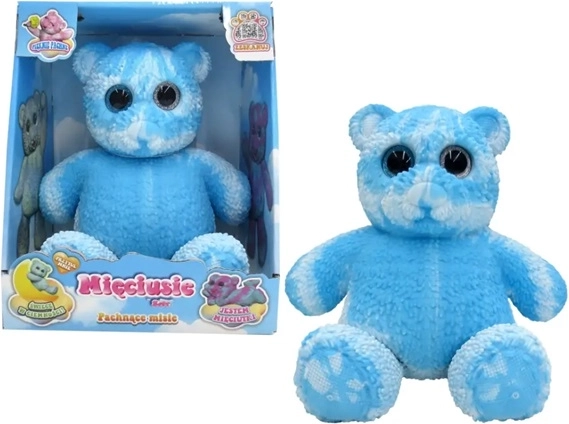 EPEE Mięciuś orsetto di peluche che si illumina al buio 28 cm bianco-blu