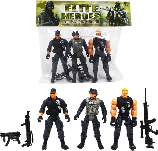 Figure d'azione di soldati serie 2 - 3 pezzi