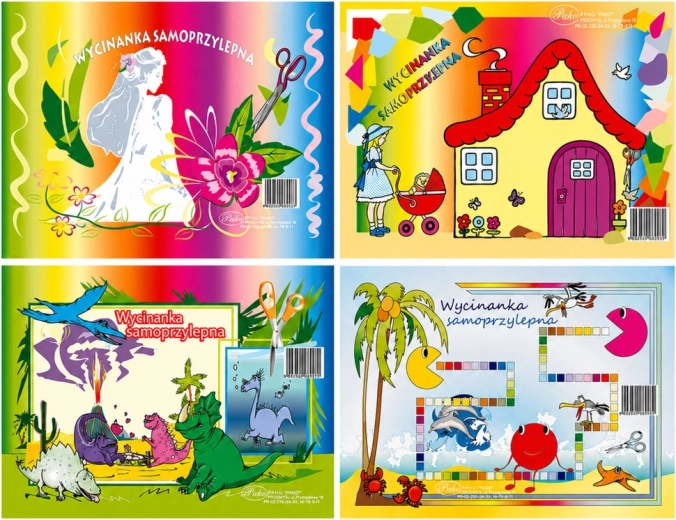 Carte colorate autoadesive Protos (ritagli) mix A4, 8 fogli - 1 pezzo