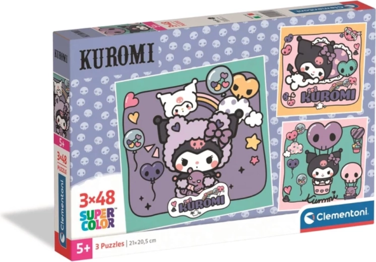 Puzzle CLEMENTONI Kuromi 3×48 pezzi