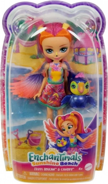 Enchantimals bambola Fiippi Tucano e animaletto Canopy – Sunshine Beach