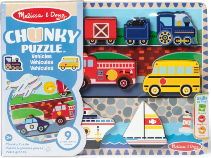 Puzzle chunky in legno veicoli MELISSA & DOUG