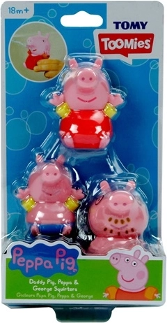 TOMY Peppa Pig - Personaggi da bagno 3 pz