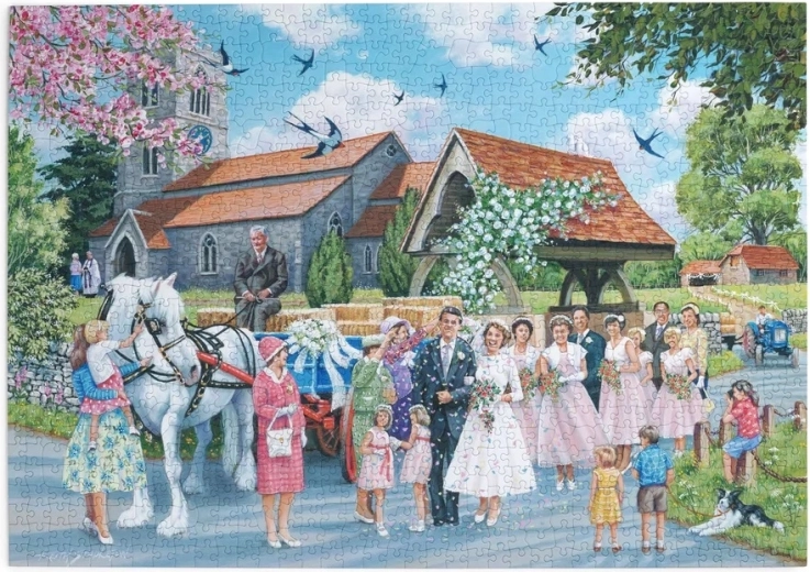 House of Puzzles Matrimonio in campagna puzzle da 1000 pezzi