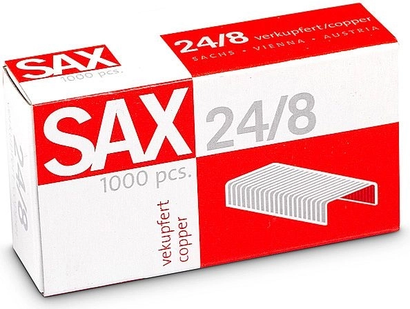 Punti metallici 24/8 in rame, 1000 pezzi