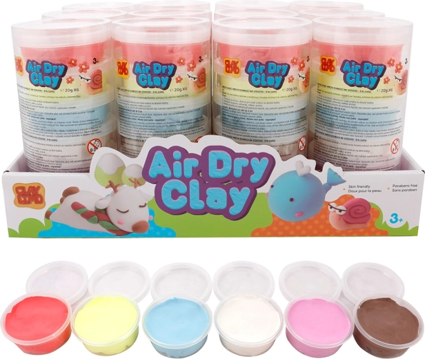 Pasta modellabile autoindurente all’aria 6 colori (6×20 g)