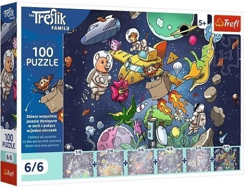 Puzzle Trefl La Famiglia Treflik: Zio nello spazio – 100 pezzi