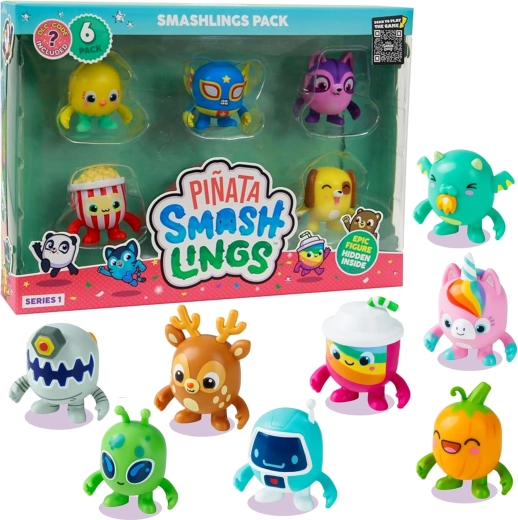 Piñata Smashlings – set di 6 figure casuali con creaturine, Serie 1