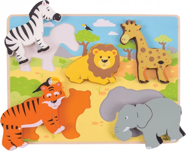 Puzzle ad incastro safari Bigjigs Toys
